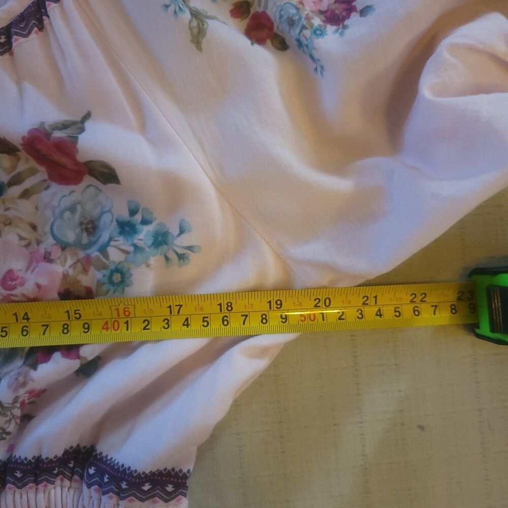 Anthropologie The Somerset Puff-Sleeve Maxi Dress Lg Peasant Boho Cottagecore - Picture 11 of 15